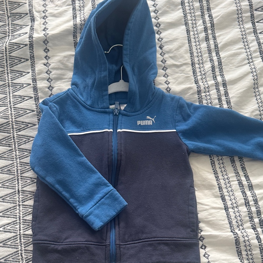 Puma Kids Blue and Black Hoodie